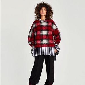 Zara plaid sweater